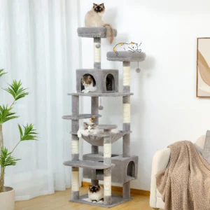 Sisal-Covered Scratching Posts Hammock Padded Perches